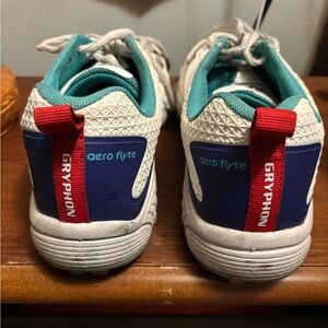Gryphon Size 7 Womens Field Hockey Sneakers - White, Blue, and Red, Like New